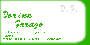 dorina farago business card