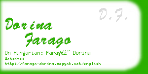 dorina farago business card